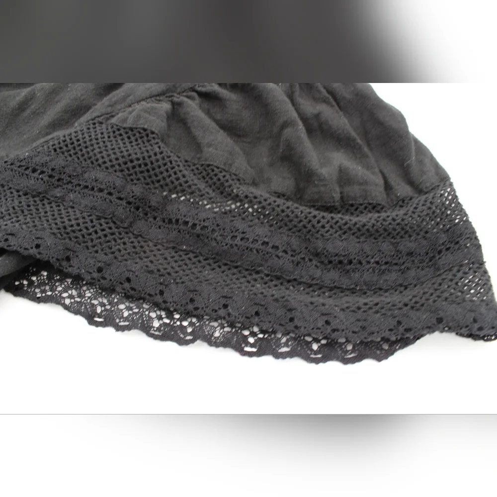 Old Navy Girls XL (14/16) Black Crochet Lace Sleeve Blouse